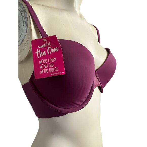 Maidenform T-Shirt Bra 34C Purple Comfy Padded - Picture 4 of 6